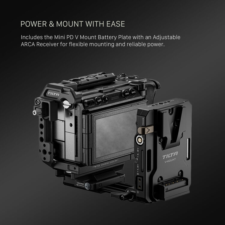 Tilta Camera Cage for Sony FX5 Power Kit - Black