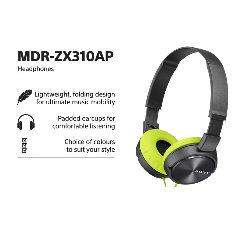 Sony MDR-ZX310AP ZX Series Stereo Headset Grey