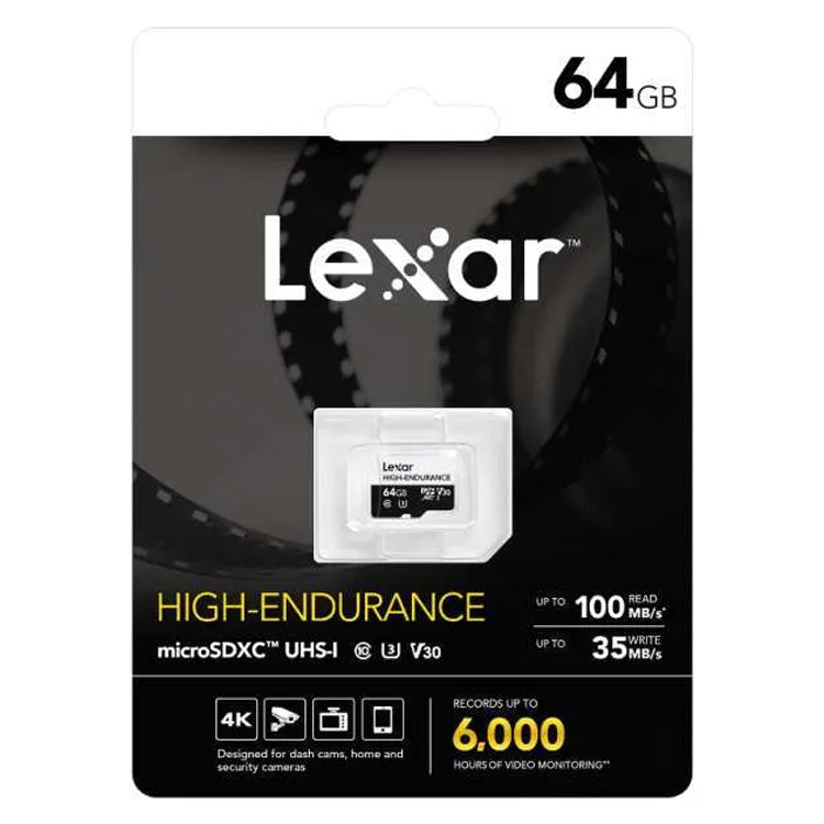Lexar High Endurance 64GB UHS-I V10 MicroSD LMSCNVS064G-HNNNC