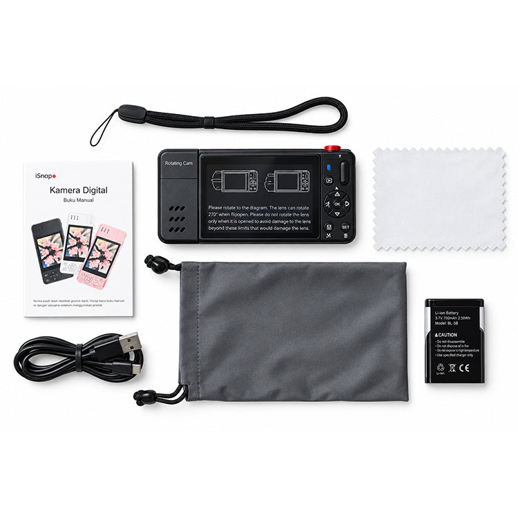 iSnap LUMI R Compact Digital Camera - Black