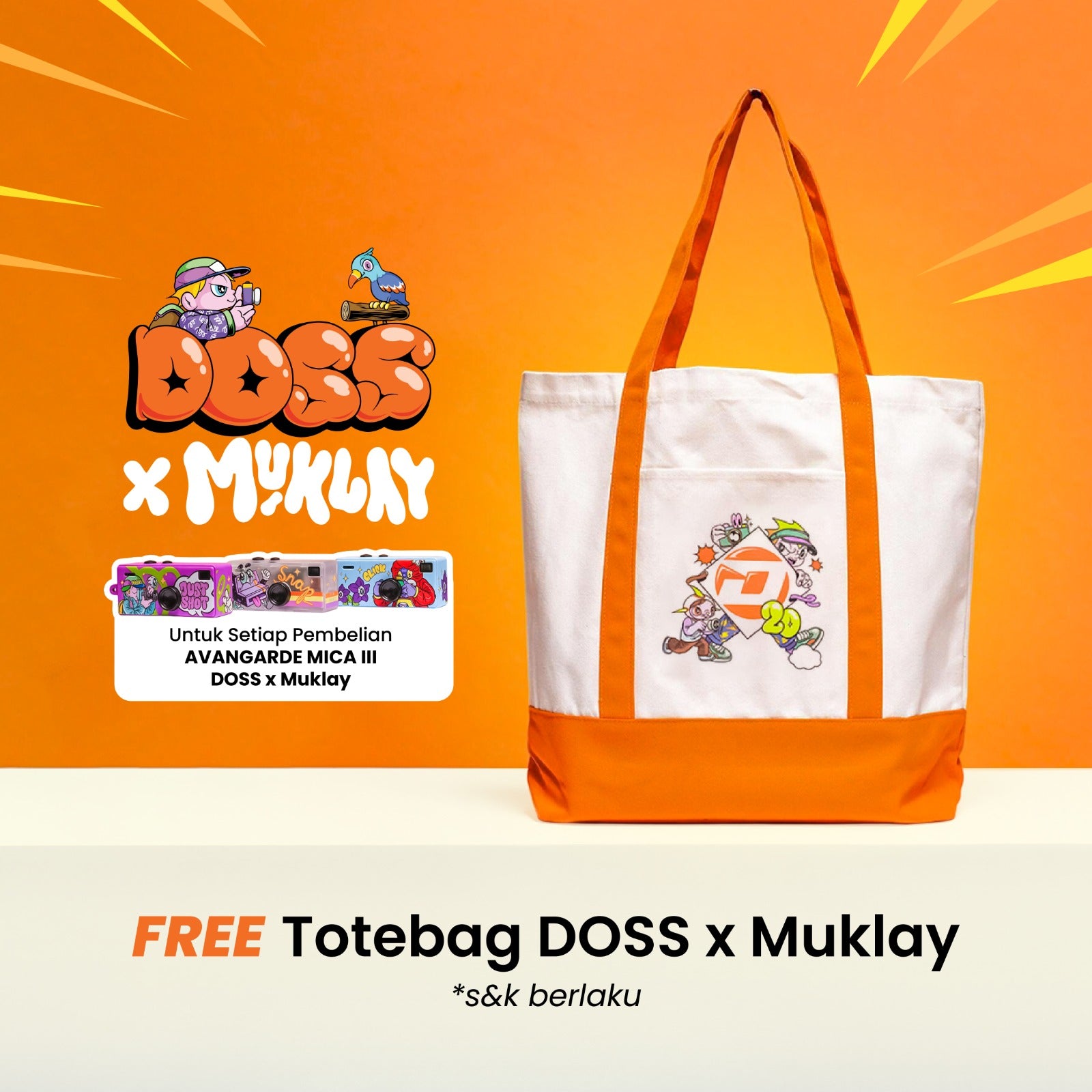 [SPECIAL LAUNCHING] DOSS × MUKLAY — Avangarde MICA III “Snap” Transparent + FREE MUKLAY Tote Bag (Limited Stock)