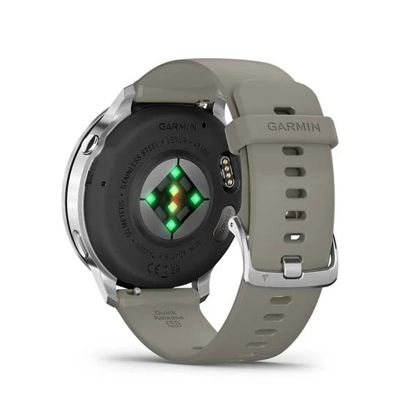 Garmin Venu 4 (45mm),GPS,Wi-Fi, Silver with Citron Silicone Band