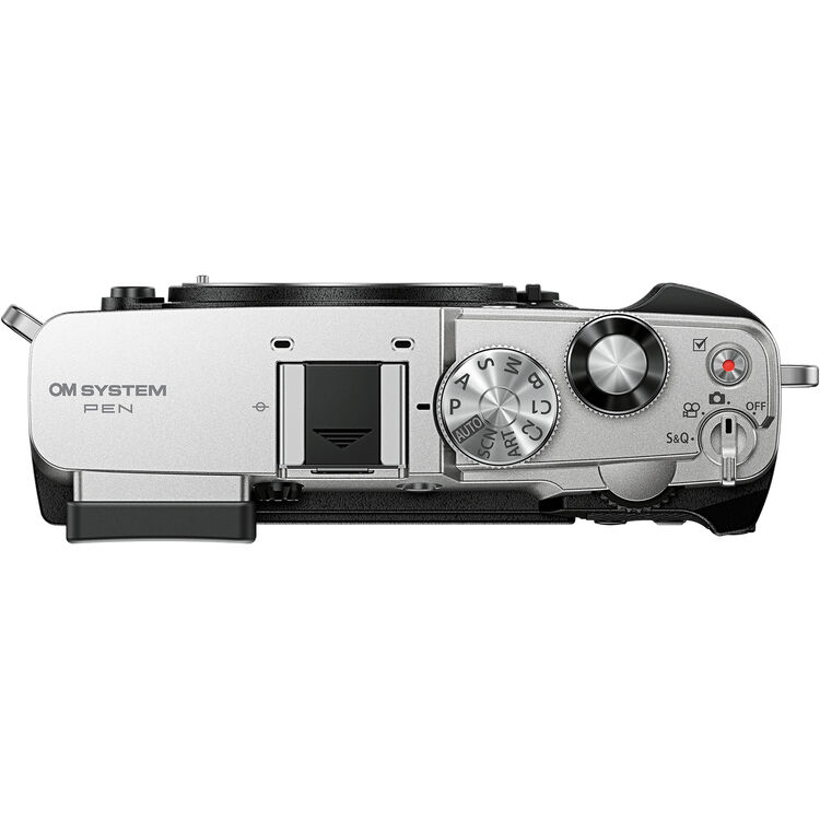 OM SYSTEM PEN Mirrorless Camera Body Only (Silver)