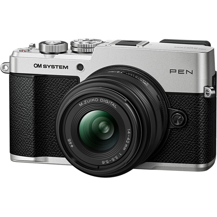 OM SYSTEM PEN Mirrorless Camera with 14-42mm III Lens kit (Silver)