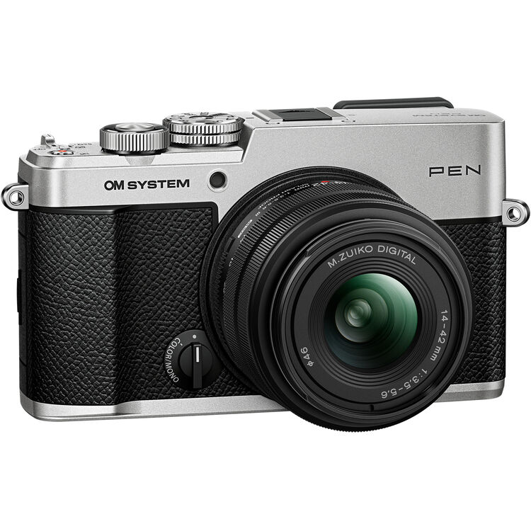 OM SYSTEM PEN Mirrorless Camera with 14-42mm III Lens kit (Silver)