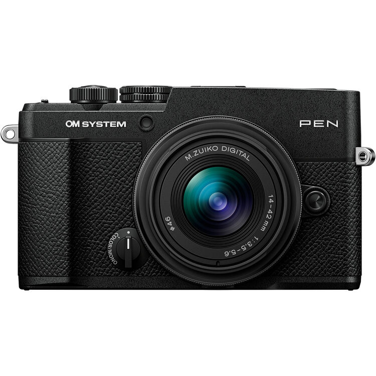 OM SYSTEM PEN Mirrorless Camera with 14-42mm III Lens kit (Black)