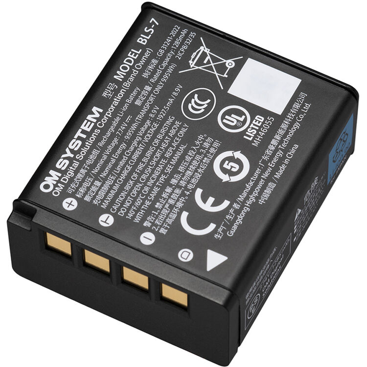 OM SYSTEM BLS-7 Lithium Ion Rechargeable Battery