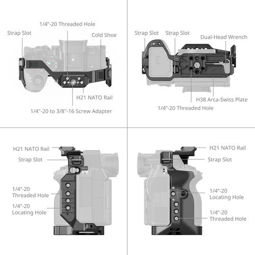SmallRig HawkLock Quick Release Cage for Sony Alpha 7 V / 7R V / 7 IV 6024