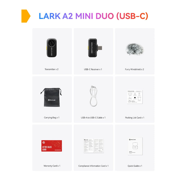 Hollyland Lark A2 Mini Dou (Type-C) without Charging Case