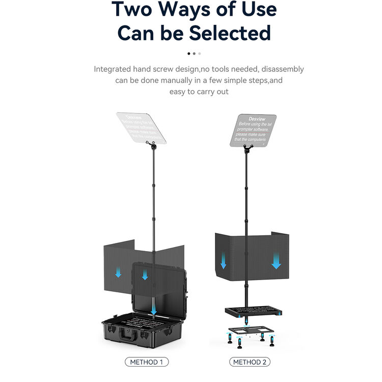 Desview TP300 Portable Conference Teleprompter with 19" Self-Reversing Monitor