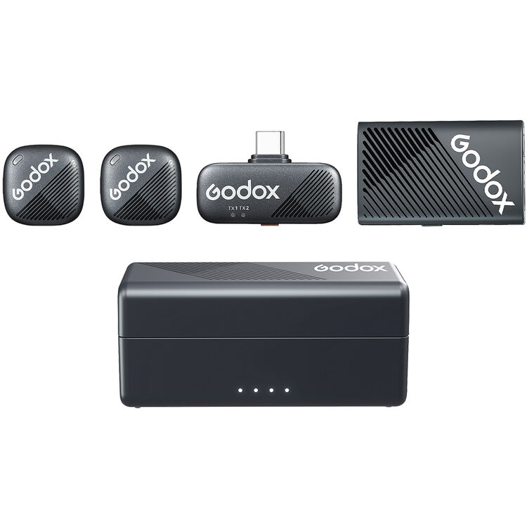 Godox Cube-C Combo 2-Person Wireless Microphone System For Camera and Mobile Devices
