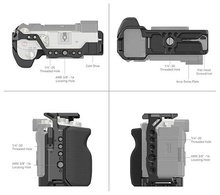 SmallRig Cage with Side Handle for Sony Alpha 7C A7C 3212B