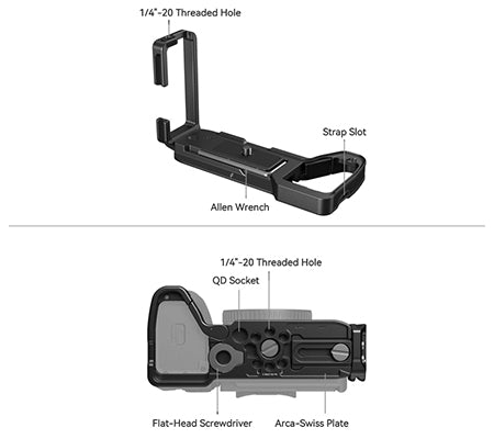 SmallRig L-Bracket for Sony Alpha 7 IV / Alpha 7S III / Alpha 1 / Alpha 7R IV / Alpha 9 II 3660B