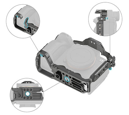 SmallRig HawkLock Quick Release Cage for Sony Alpha 7R V / Alpha 7 IV / Alpha 7S III / Alpha 1 / Alpha 7R IV 4481