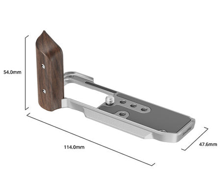 SmallRig L-Shape Mount Plate with Wooden Handle for FUJIFILM X-M5 (Sliver) 5261