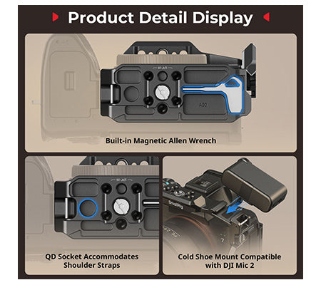 SmallRig HawkLock Quick Release Half Cage for Sony Alpha 7 V / 7R V / 7 IV 6023