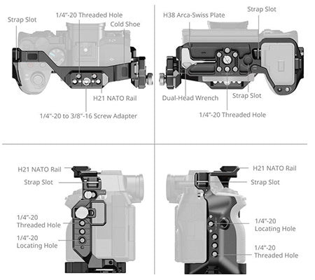 SmallRig Advanced HawkLock Cage Kit for Sony Alpha 7 V / 7R V / 7 IV 6028
