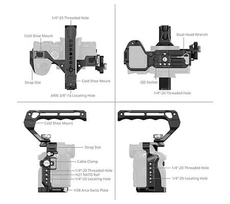 SmallRig Cage Kit for Sony Alpha 7R V / 7 IV / 7S III / 7 V 3668C