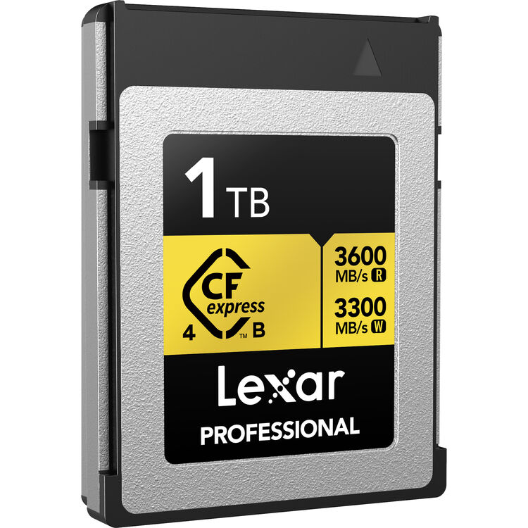LEXAR CFEXPRESS 4.0 TYPE B Card Gold Series 1TB W 3300MB/s R 3600MB/s  LCXEXP4001T-RNENG