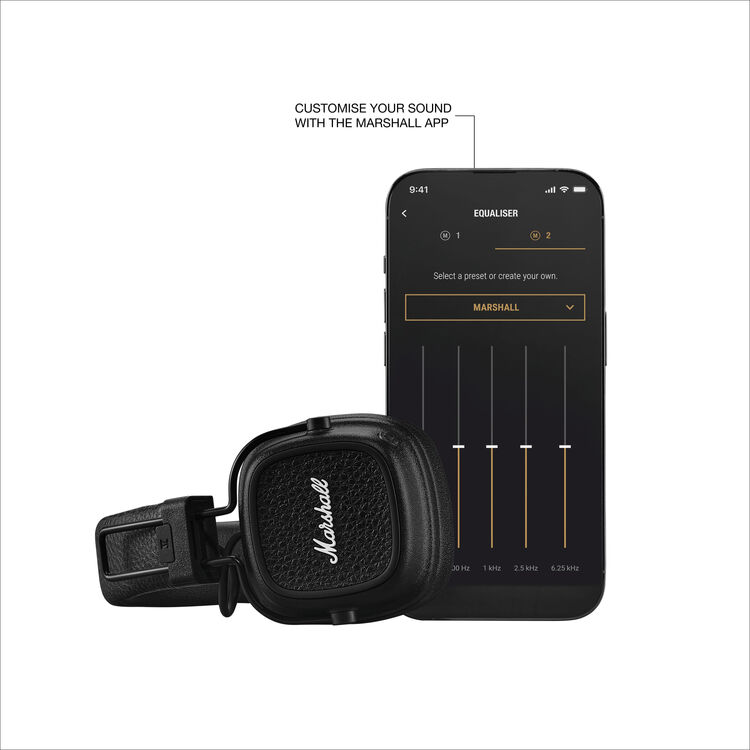 Marshall Major V On-Ear Wireless Bluetooth Headphones (Black)