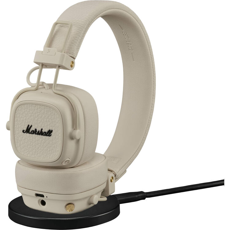 Marshall Major V On-Ear Wireless Bluetooth Headphones (Cream)