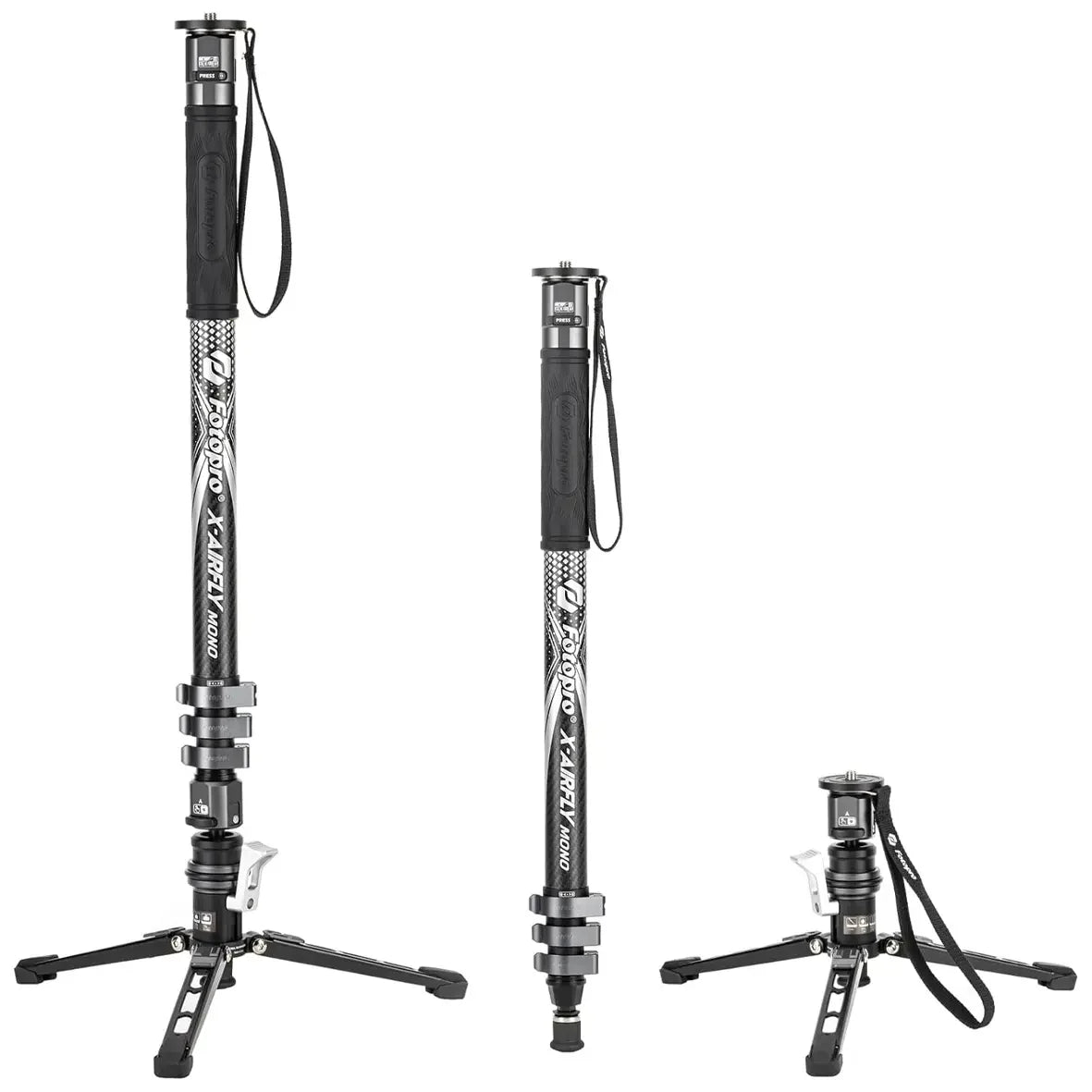 Fotopro X-Airfly Mono 3 in 1 Monopod - Gray