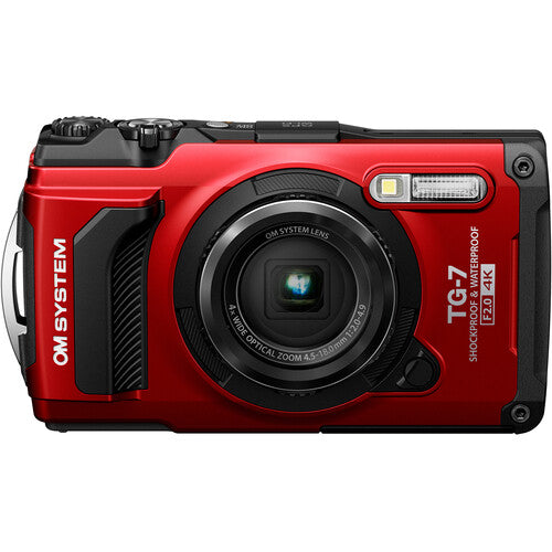 OM SYSTEM Tough TG-7 Digital Camera (Red) + OM SYSTEM OM SYSTEM PT-059 Underwater Housing for OM SYSTEM TG-7