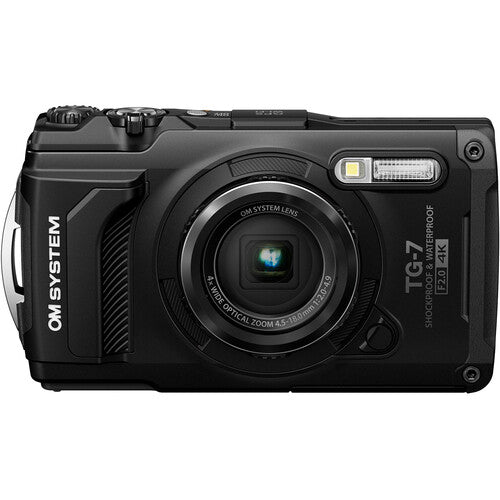 OM SYSTEM Tough TG-7 Digital Camera (Black) + OM SYSTEM OM SYSTEM PT-059 Underwater Housing for OM SYSTEM TG-7
