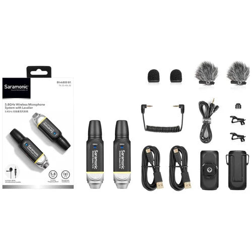 Saramonic Blink 800 B1 Digital Wireless Omni Lavalier Microphone System (5.8 GHz)