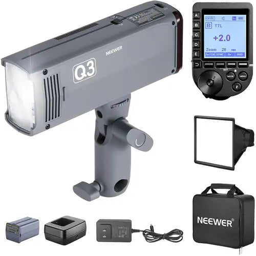 Neewer Q3 200Ws 2.4G TTL Flash With Diffuser and QPRO Trigger