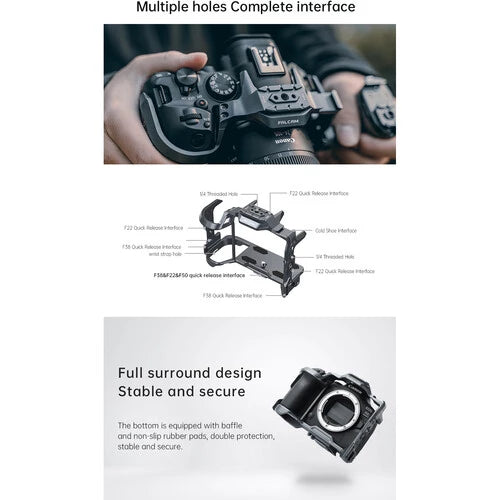 F22&F38&F50 Quick Release Camera Cage(for EOS R5/R6/R6II ) V2 2634A
