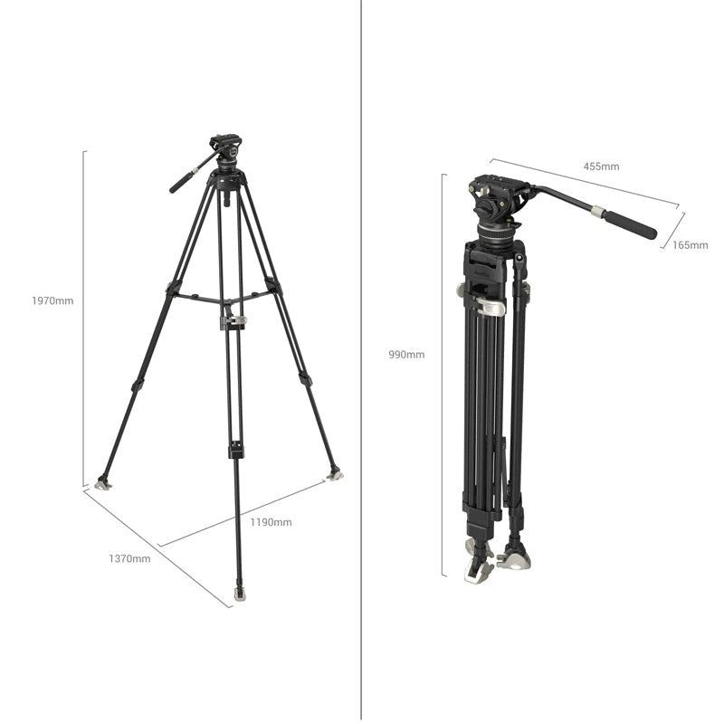SmallRig FreeBlazer Heavy-Duty Carbon Fiber Tripod Kit AD-100 3751