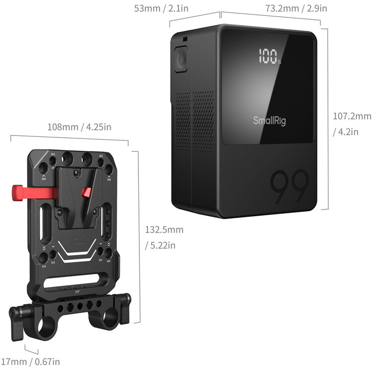 SmallRig VB99 mini V Mount Battery (Kit) 5049