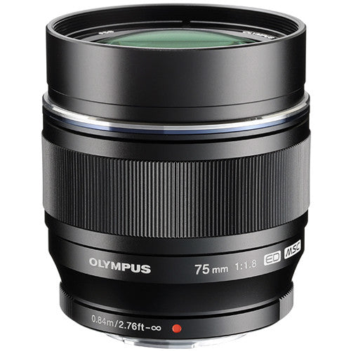 OM SYSTEM M.ZUIKO DIGITAL ED 75mm F1.8 Lens (Black)