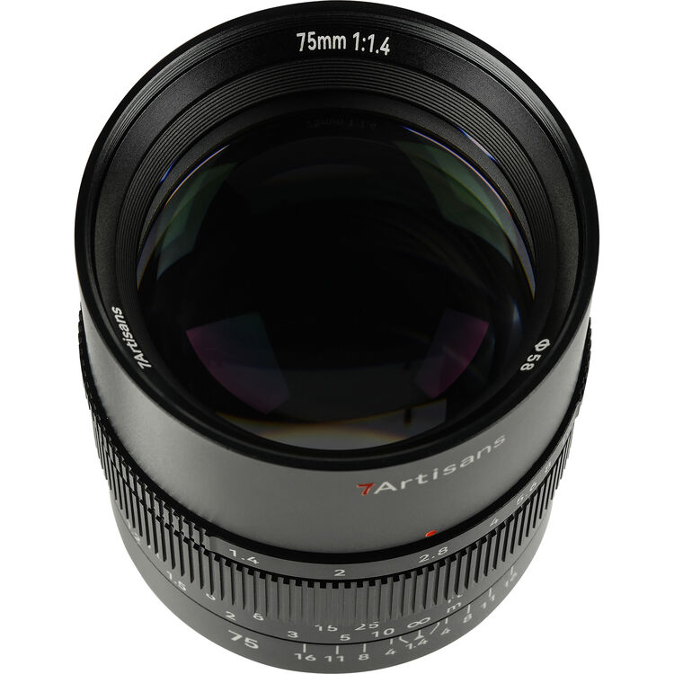7Artisans 75mm F1.4 Lens for Canon EOS-R Mount (Black)