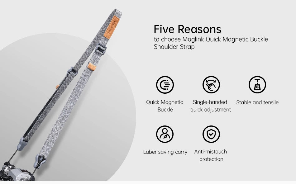 FALCAM Maglink Quick Magnetic Buckle Shoulder Strap Lite Blue 3143B