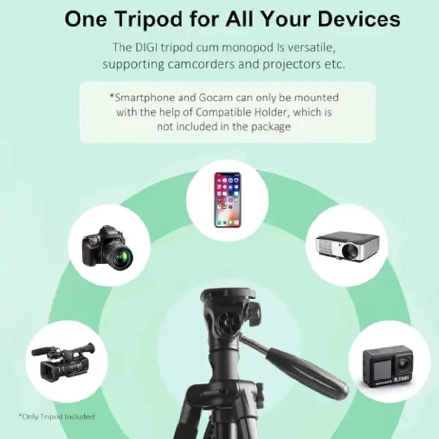 Fotopro DIGI-1003 6ft 2-in-1 Professional Aluminum Tripod with Horizontal Arm