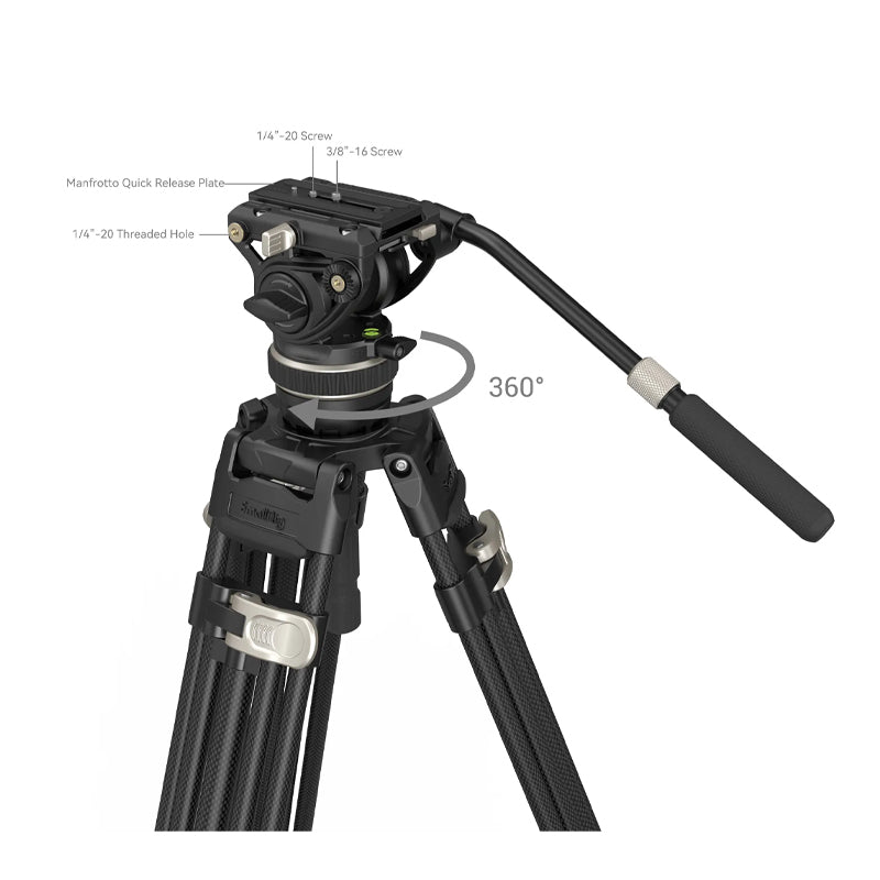 SmallRig FreeBlazer Heavy-Duty Carbon Fiber Tripod Kit AD-100 3751