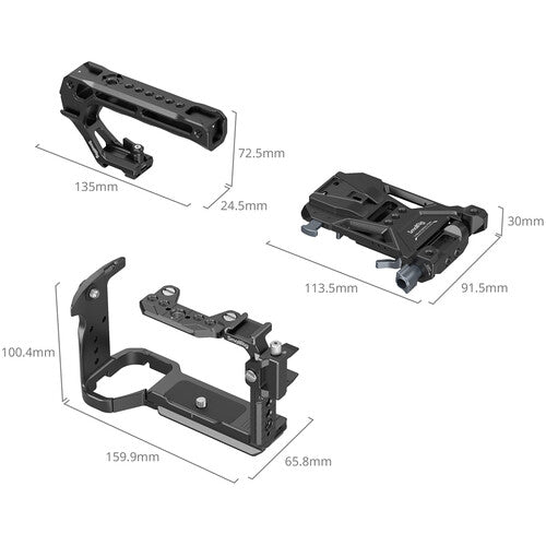 SmallRig 5589 Basic Cage Kit and Advanced Cage Kit with Battery Plate for Sony FX2