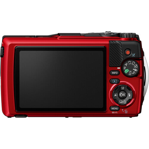 OM SYSTEM Tough TG-7 Digital Camera (Red) + OM SYSTEM OM SYSTEM PT-059 Underwater Housing for OM SYSTEM TG-7