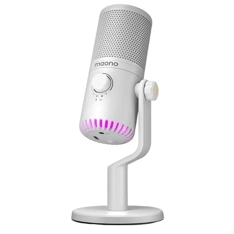 Maono DM30 RGB Gaming USB Microphone - White