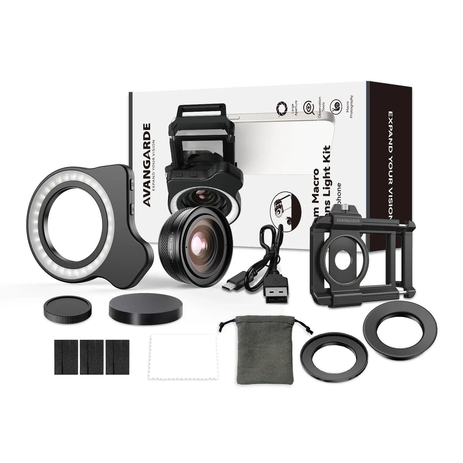 Avangarde 10-20X  ZoomMacro lens for Smartphone AV-ZM100