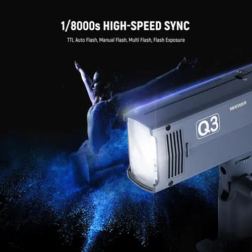 Neewer Q3 200Ws 2.4G TTL Flash Strobe Basic Kit Lighting With Diffuser
