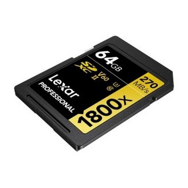 Lexar 64GB Professional 1800x SDXC UHS-II Memory Card