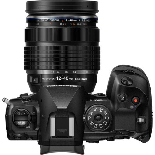 OM SYSTEM OM-1 Mark II Mirrorless Camera with 12-40mm F2.8 PRO II Lens Kit (Black)