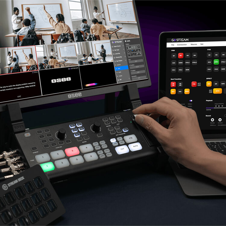 OSEE GoStream Duet SDI/HDMI/NDI|HX Live Stream Video Mixer/Switcher/Recorder