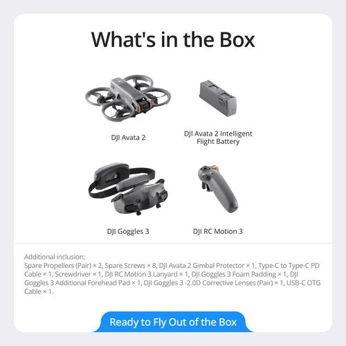 DJI Avata 2 Fly More Combo (1 Batt)