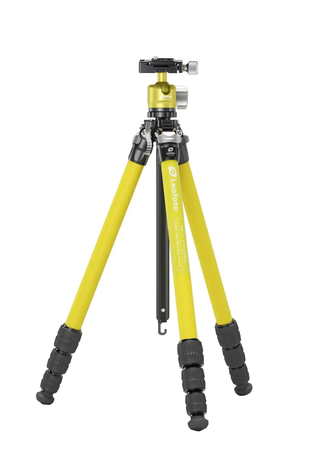 Leofoto LY-224C+LH-25(Yellow) Carbon Fiber Y Shaped Center Column Tripod