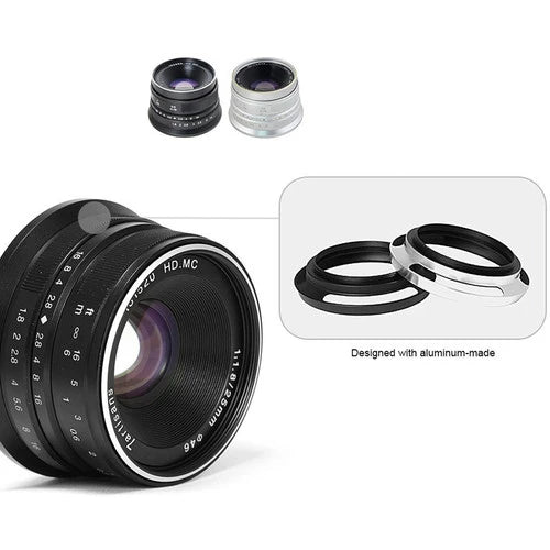 7Artisan 25mm F1.8 Fuji FX Mount (Black)