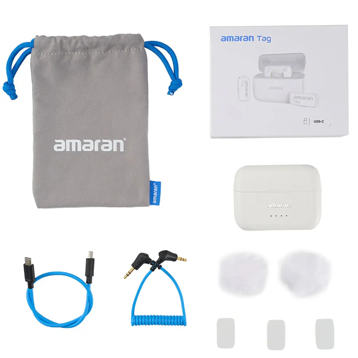 Amaran Tag Dual Wireless Microphone USB-C Version (White)